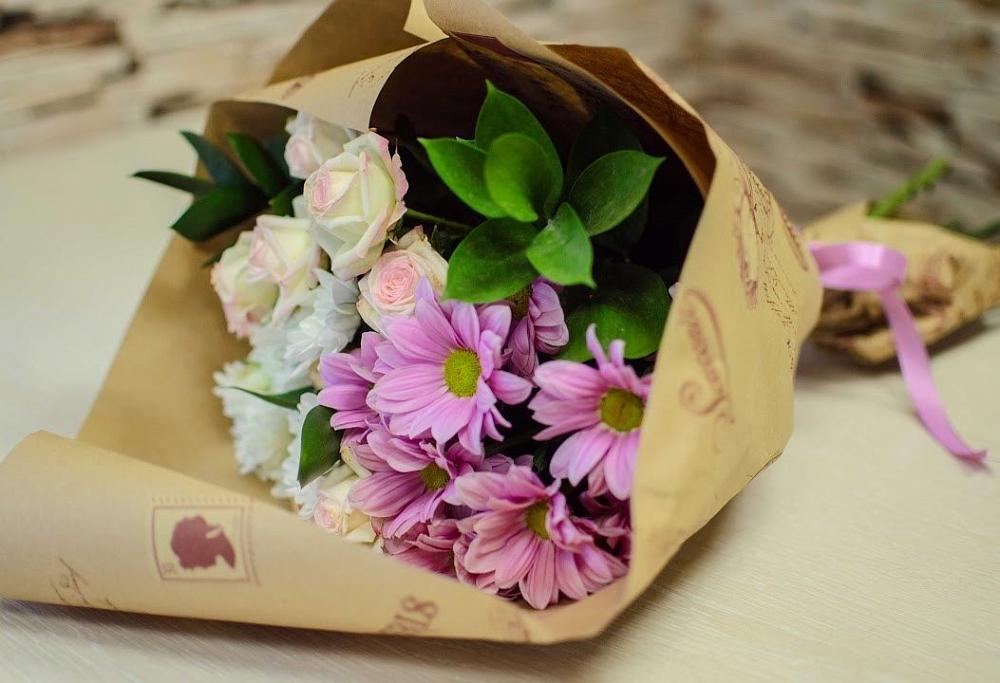 Букет цветов из: Розы и Хризантемы в Ильинке Астраханской области