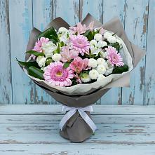 Букет цветов из:  Герберы, Альстромерии и Хризантемы #REPLACE_PRED# Ильинке Астраханской области