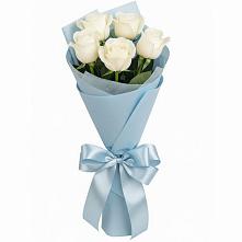 Букет 5 Белых роз Проуд в Ильинке Астраханской области