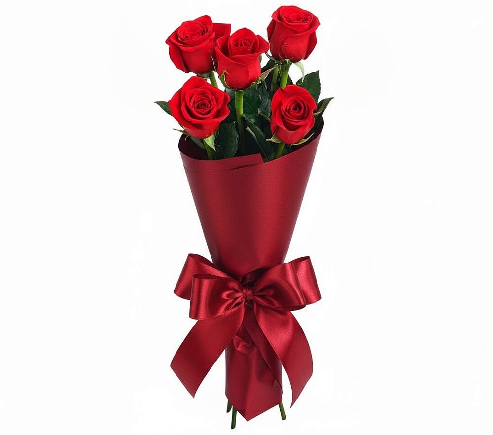 Букет 5 Красных роз Эдлесс Лав в Ильинке Астраханской области