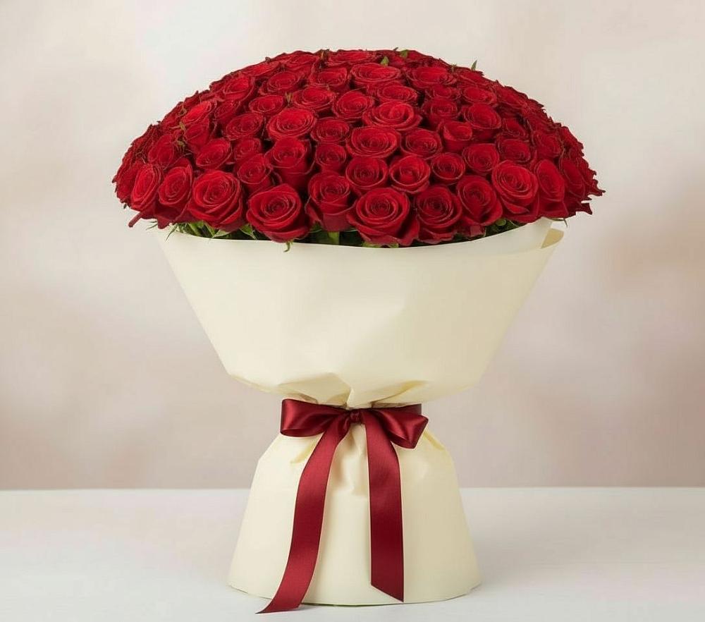 Букет 101 Красная роза Милано в Ильинке Астраханской области