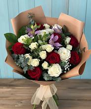 Букет цветов из:  Розы и Альстромерии в Ильинке Астраханской области