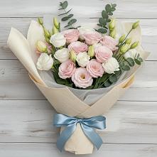 Букет цветов из:  Лизиантусы в Ильинке Астраханской области