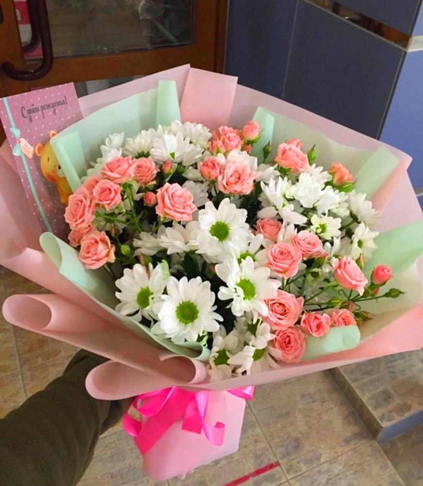Букет цветов из: Розы и Хризантемы в Ильинке Астраханской области