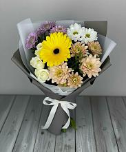 Букет цветов из:  Розы, Герберы и Хризантемы #REPLACE_PRED# Ильинке Астраханской области