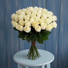 Букет 51 Белая роза Эдлесс Лав в Ильинке Астраханской области