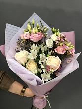 Букет цветов из:  Альстромерии, Розы и Лизиантусы #REPLACE_PRED# Ильинке Астраханской области