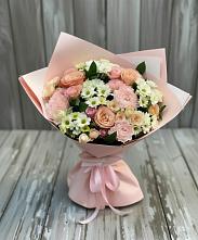 Букет цветов из:  Гвоздики, Розы и Хризантемы в Ильинке Астраханской области