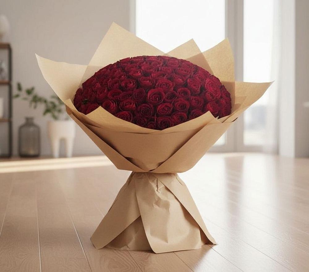 Букет 101 Красная роза в Ильинке Астраханской области