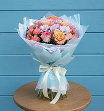 Букет цветов из:  Хризантемы и Розы в Ильинке Астраханской области