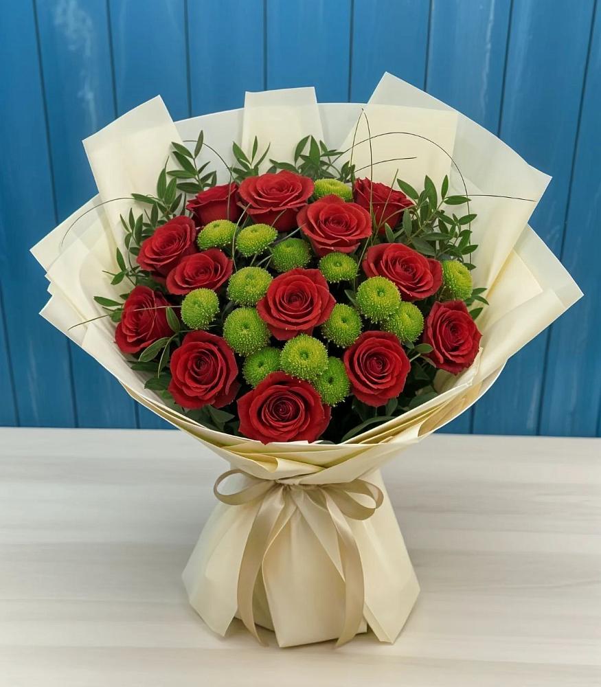 Букет цветов из: Розы и Хризантемы в Ильинке Астраханской области