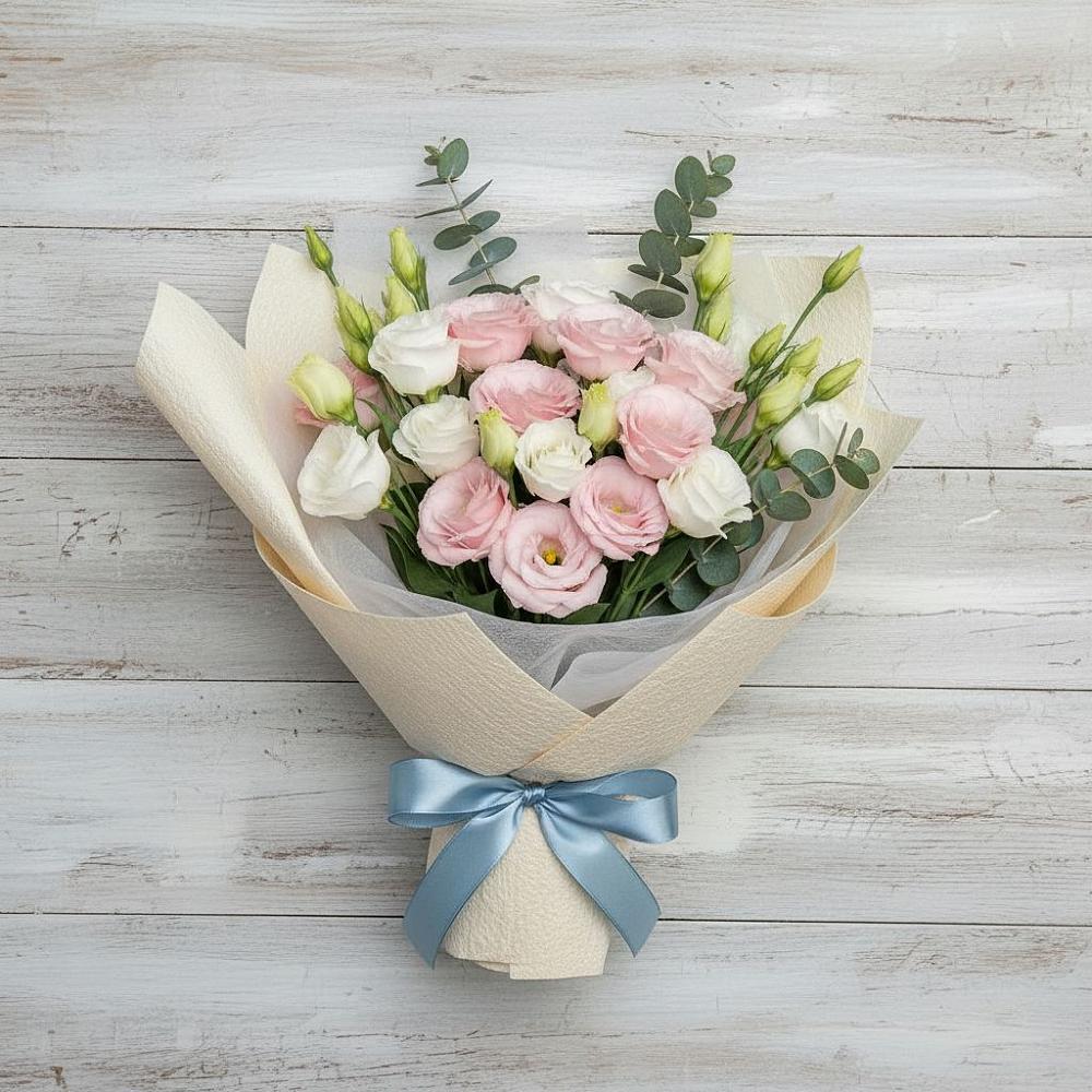 Букет цветов из: Лизиантусы в Ильинке Астраханской области